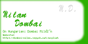 milan dombai business card